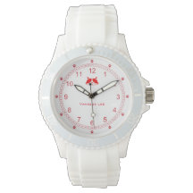 Anpassade Cat Dam Watch i Red