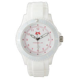 Anpassade Cat Dam Watch i Red Armbandsur