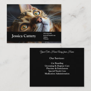 Anpassade Cattery Photo, Namn, Services Visitkort