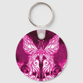 Anpassade Celtic/Tribal Rosa Butterfly Nyckelring