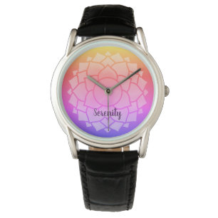 Anpassade Chakra Design Personlig Namn Ombre Armbandsur