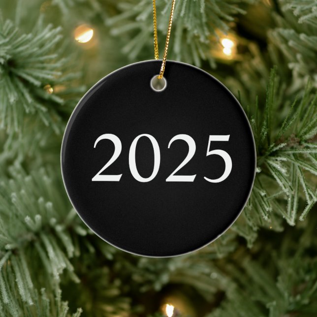Anpassade Chalkboard Stil 2025 Ornament (Träd)