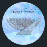 Anpassade Chanukah Sticker, Small Runt Klistermärke<br><div class="desc">Använda dessa klistermärken på kuvert,  paket och spelar ingen roll som du gillar med använda på. Lägg till en anteckning i presenter,  kort,  brev etc.</div>