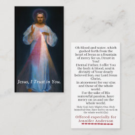 Anpassade-chaplet med Divine Mercy Prayer Card