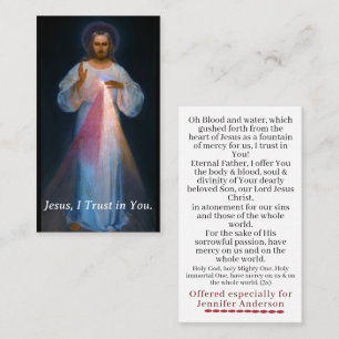 Anpassade-chaplet med Divine Mercy Prayer Card
