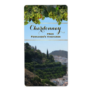 Anpassade Chardonnay Vin-etikett Fraktsedel