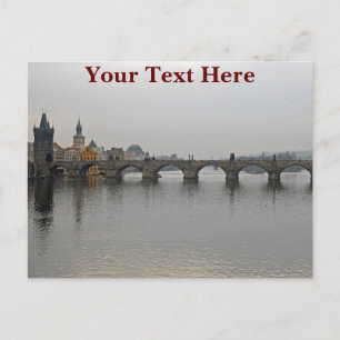 Anpassade Charles Bridge, Prag Vykort
