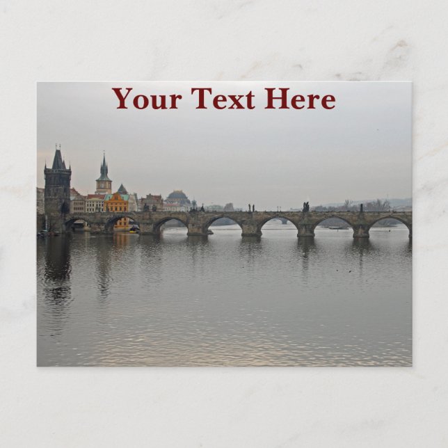 Anpassade Charles Bridge, Prag Vykort (Framsida)