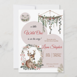 Anpassade Charming Woodland Baby Shower Inbjudningar