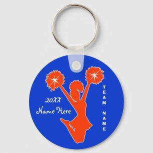 Anpassade Cheer Keychains YOUR FÄRG and TEXT Nyckelring