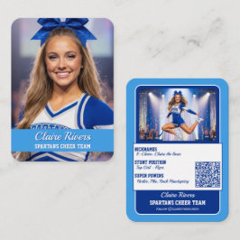 Anpassade Cheerleader Trading Cards Teamkort QR-ko Visitkort