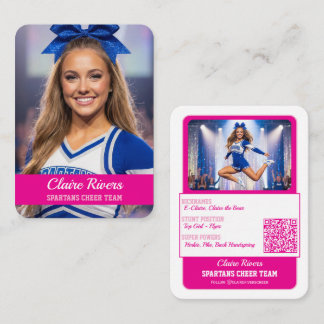 Anpassade Cheerleader Trading Cards Teamkort QR-ko Visitkort