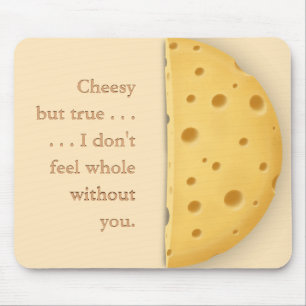 Anpassade Cheesy Message Charming Cheese Älskare Musmatta