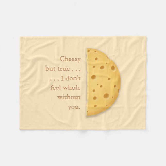 Anpassade Cheesy Romantic Message Trompe L'oeil Fleecefilt (Framsidan (Horisontell))