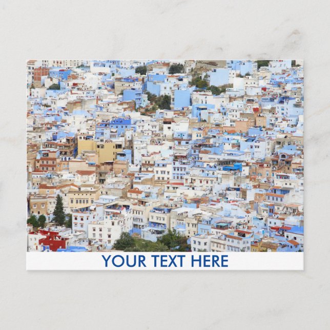 Anpassade Chefchaouen, marockanskt vykort (Framsida)