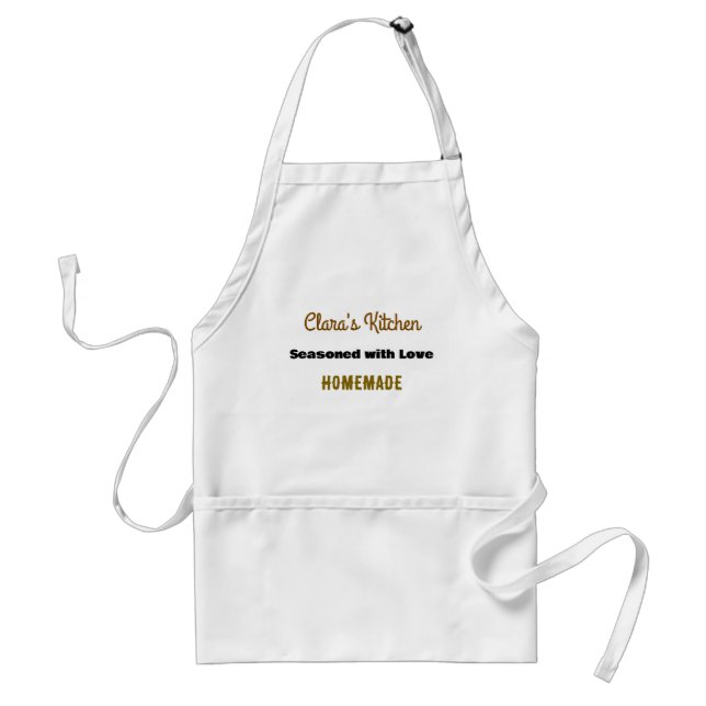 Anpassade Chef's Apron - Made med Kärlek Förkläde (Framsidan)