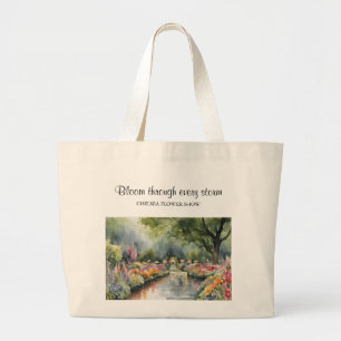 Anpassade Chelsea Flower Show Watercolor Art Jumbo Tygkasse