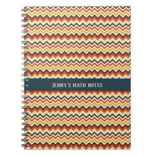 Anpassade Chevron Mönster med Retro Färg Blek Anteckningsbok