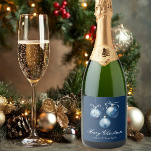 Anpassade chic Blue God jul Ornaments