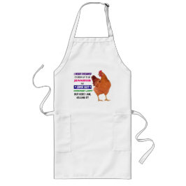 Anpassade Chicken Dam - Long Apron Långt Förkläde