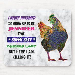Anpassade Chicken Dam - Mouse Pad Musmatta
