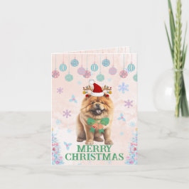 Anpassade Chow-Chow-kort för julhälsning Kort