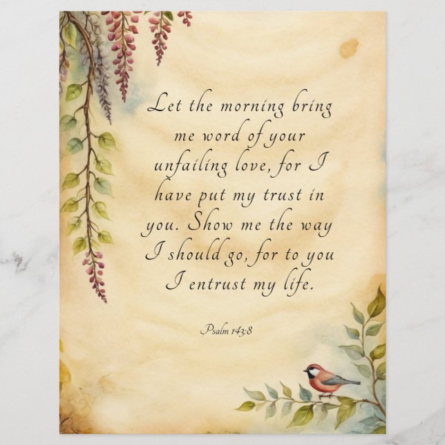 Anpassade Christian Bible Verse Art (Framsida)