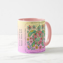 Anpassade Christian Design, Sea Turtle, Rosa Mugg