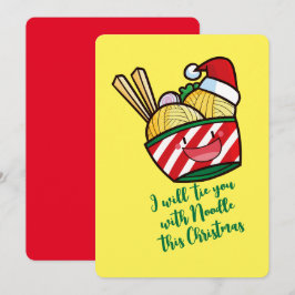 Anpassade christmas noodle-tecknad inbjudningar