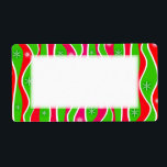 Anpassade CHRISTMAS RAND HELGDAG ETIKETTER Fraktsedel<br><div class="desc">Röd- och Grönt-Färgaden RAND med snöflingor skapat som en Abstrakt,  icke-representativ design i en Contemporary Stil för att hjälpa till att föra Jultomten till ditt hem,  kontor och krigsmiljö.</div>