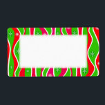 Anpassade CHRISTMAS RAND HELGDAG ETIKETTER Fraktsedel<br><div class="desc">Röd- och Grönt-Färgaden RAND med snöflingor skapat som en Abstrakt,  icke-representativ design i en Contemporary Stil för att hjälpa till att föra Jultomten till ditt hem,  kontor och krigsmiljö.</div>