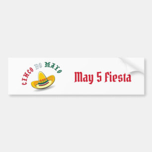 Anpassade Cinco de Mayo May 5 Fiesta Bildekal