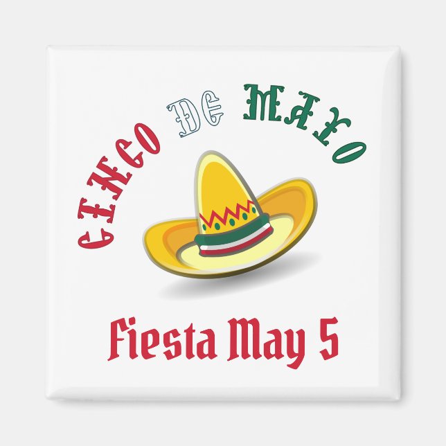 Anpassade Cinco de Mayo May 5 Fiesta Magnet (Framsidan)