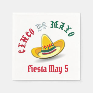 Anpassade Cinco de Mayo May 5 Fiesta Pappersservett