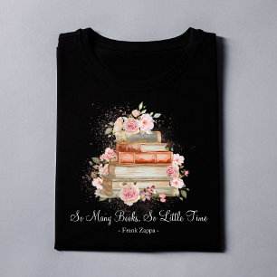 Anpassade citatböcker och vintage rosa rosor vita t shirt