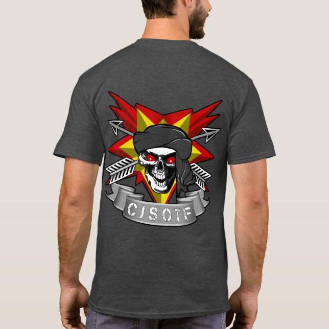 Anpassade CJSOTF Vivid Färg T-Shirt (Baksida)