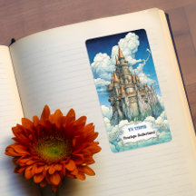 Anpassade Cloud Castle Bookplate