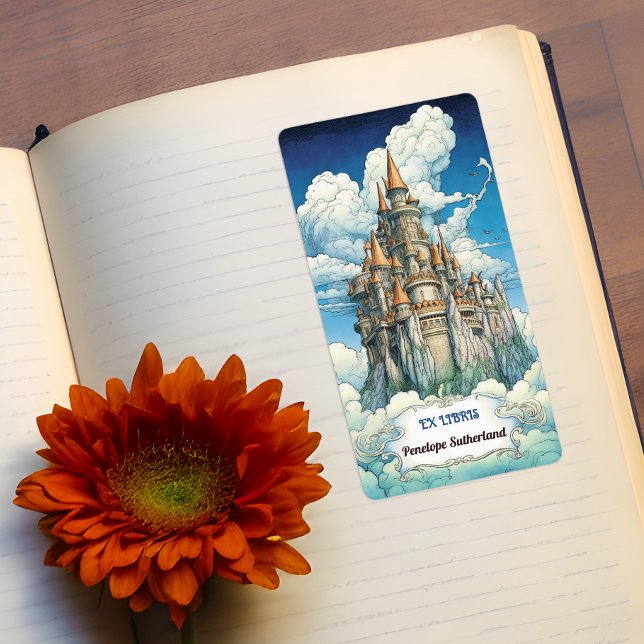 Anpassade Cloud Castle Bookplate Fraktsedel (Skapare uppladdad)