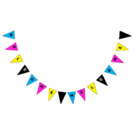 Anpassade CMYK Välkommen Vimplar