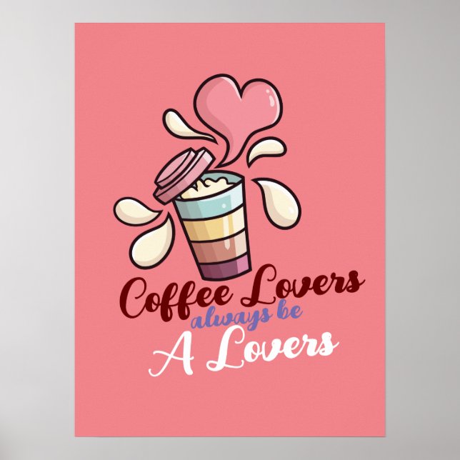 Anpassade Coffee Älskare Poster (Framsidan)
