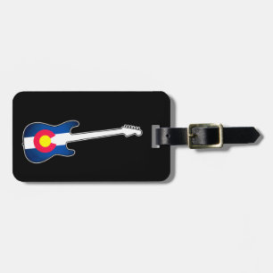 Anpassade Colorado flagga guitar bagagetagg Bagagebricka