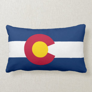 Anpassade Colorado Flagga Souvenir Lumbarkudde