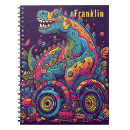 Anpassade Colorful Dinosaur Monster Lastbil Anteckningsbok