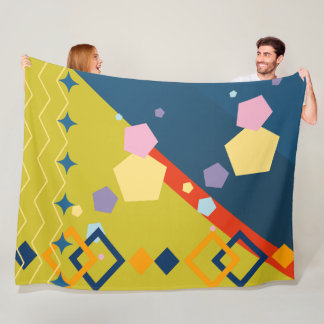Anpassade Colorful Geometric Mönster Blanket Fleecefilt