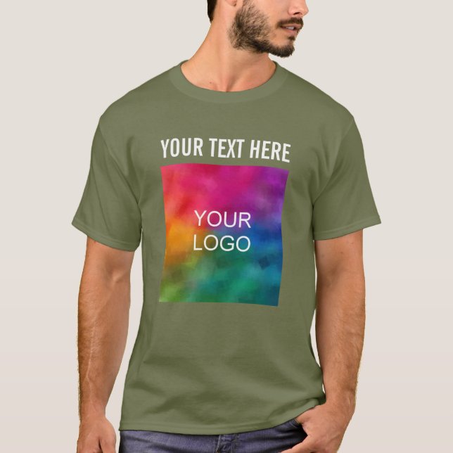Anpassade Company Logotyp Namn textmall Manar T Shirt (Framsida)
