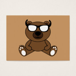 Anpassade Coola brunbjörn med solglasögon Visitkort