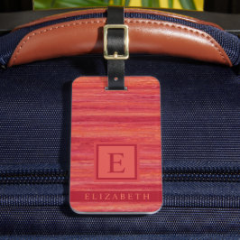 Anpassade Coral Rosa Red Orange Marble Linjer Bagagebricka