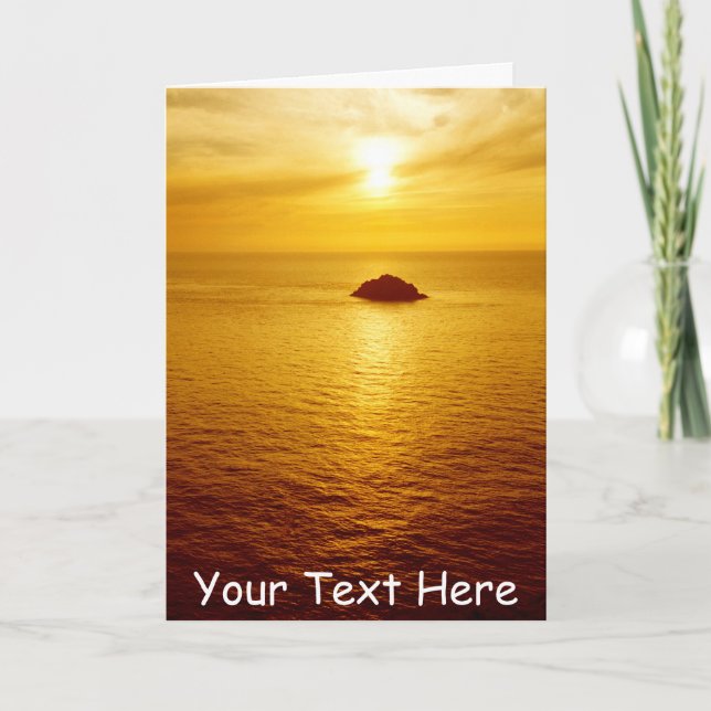 Anpassade Cornwall sunset Kort (Framsida)