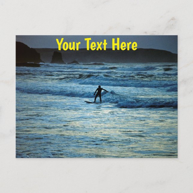 Anpassade Cornwall surfing Vykort (Framsida)