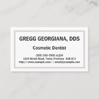 Anpassade Cosmetic Dentist Affärskort